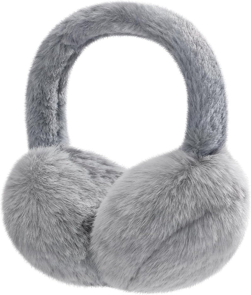 Clothclose Ear Muffs for Kids - Furry Ear Muffs for Winter Women Girls Boys, Foldable Cozy Winter Earmuffs Warmers - Image 1